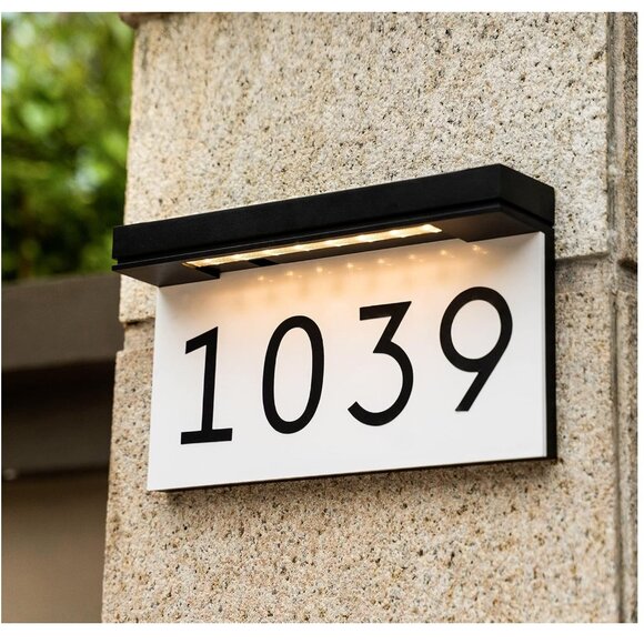Other - Solar Powered LED Address Sign 3 Lighting Colors To Choose
